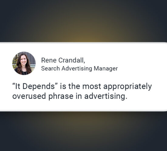 social image with words on strategy